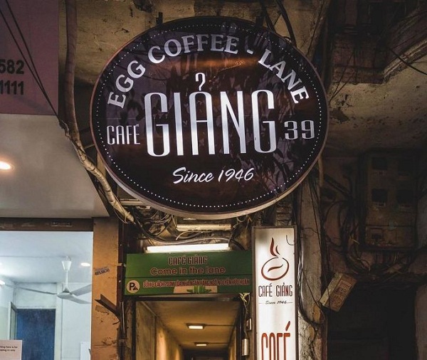 Egg coffee stores in Hanoi