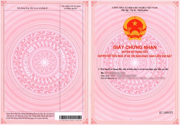 Certificate for house in Vietnam
